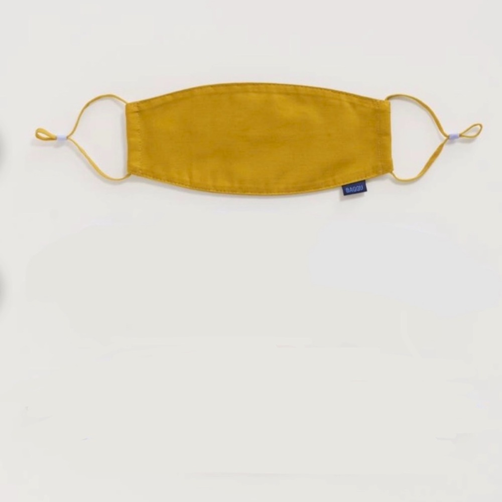 Baggu Organic Cotton Mustard Color Face Mask!